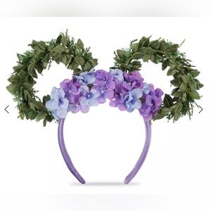 Disney Minnie Mouse Ears Floral Hydrangea NWOT